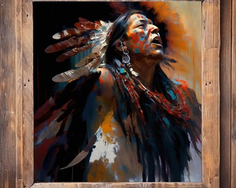 NEW! Native American Offering Prayers, Art Print or Canvas Wrap. First Nations, native Customs, Native Dance #nativeamericanheritagemonth