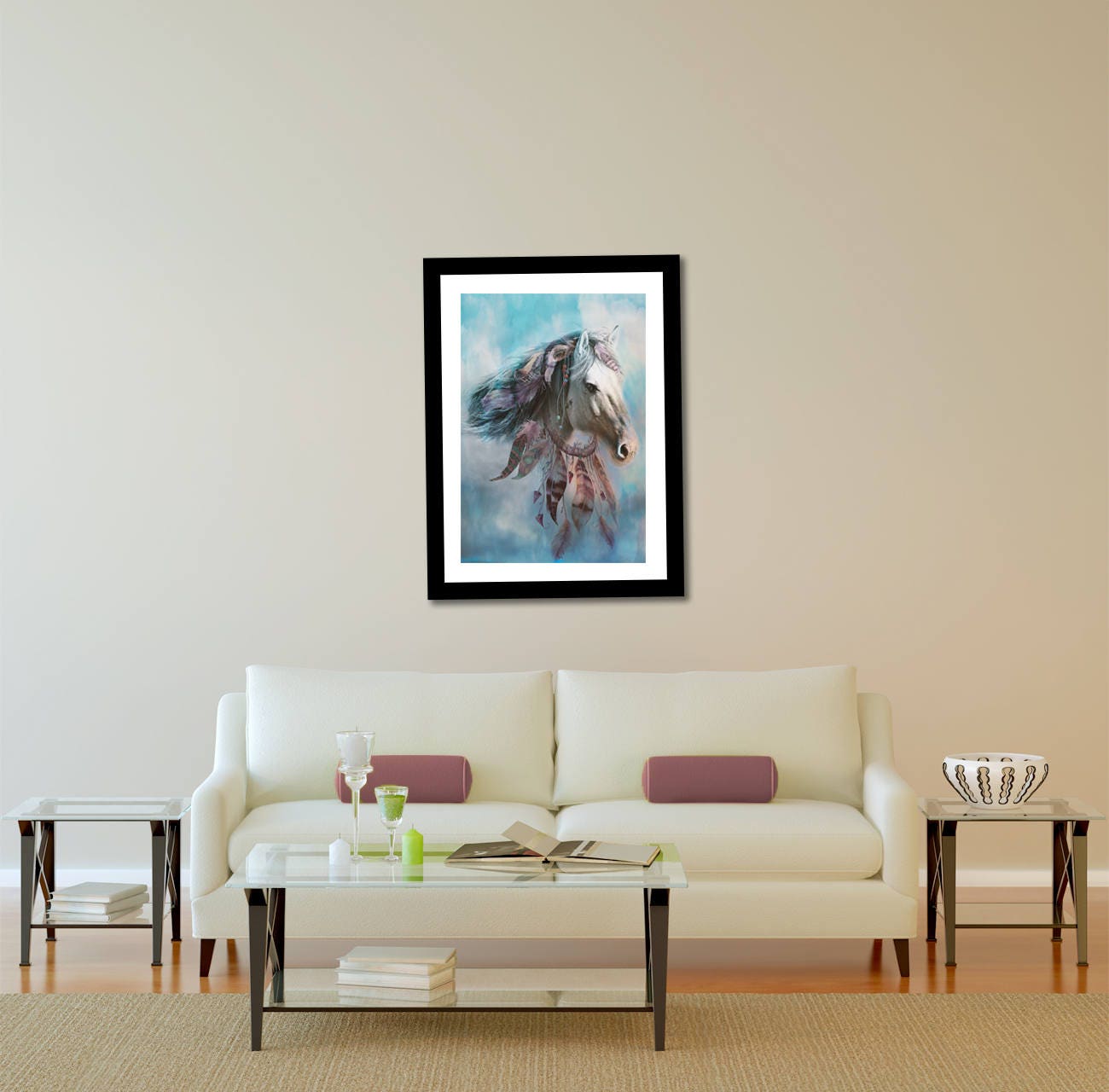Horse Art Print 'dream Horse. Dream Catcher Horse Etsy UK