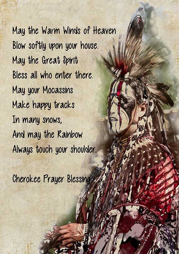 Print At Home Art Cherokee prayer blessing Native American | Etsy