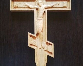 Cross Orthodox Religious Wall Art Christian Wood Carving Home Decor