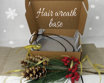 Hair wreath base set of 4 DIY Christmas Blank flower crowns set DIY headband base Make your own hair wreath Christmas wedding accessories