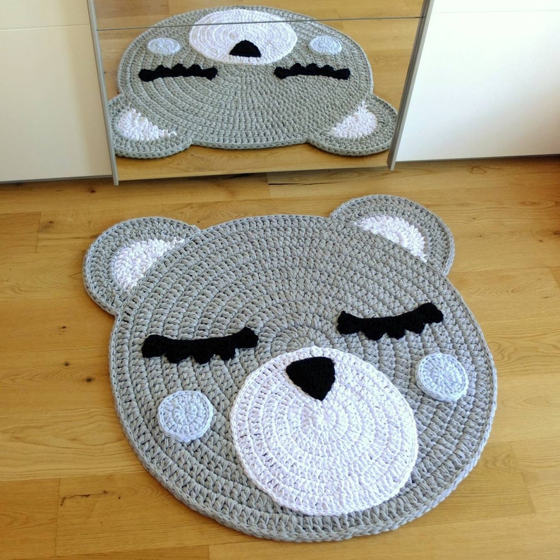 Children's room carpet Bärchi / Bear carpet / Bear / Teddy crochet rug image 4