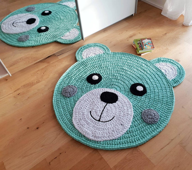 Children's room carpet Bärchi / Bear carpet / Bear / Teddy crochet rug image 6