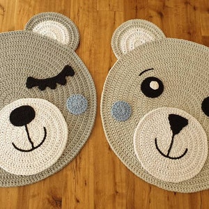 Children's room carpet Bärchi / Bear carpet / Bear / Teddy crochet rug image 8