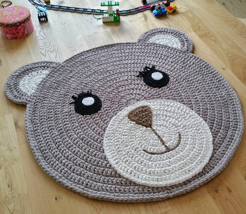 Children's room carpet Bärchi / Bear carpet / Bear / Teddy crochet rug image 5