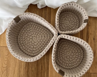 Corner basket "drops" / many colors / crochet basket / storage