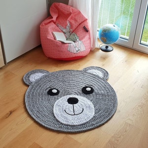 Children's room carpet Bärchi / Bear carpet / Bear / Teddy crochet rug image 7