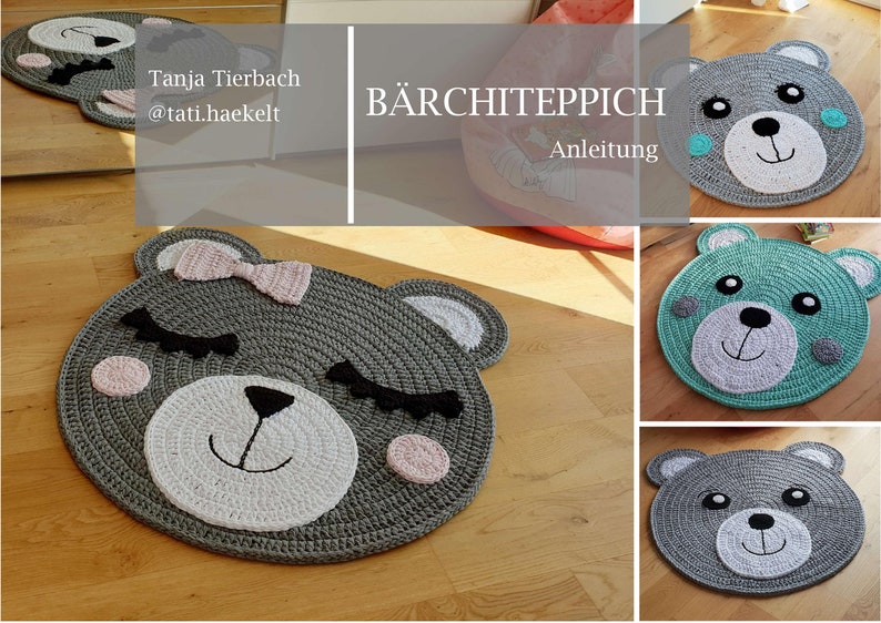 Hakelanleitung Barenteppich Diy Teppich Bar De Etsy