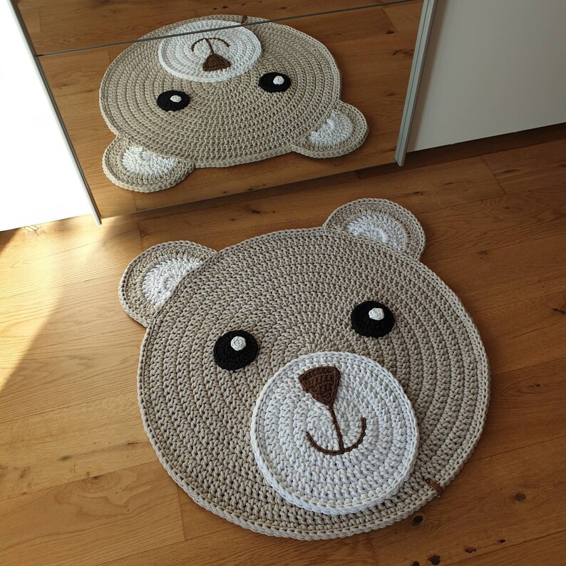 Children's room carpet Bärchi / Bear carpet / Bear / Teddy crochet rug image 2