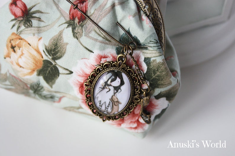 Flower purse, mouthpiece purse, vintage purse, vintage doll purse, vintage image 5