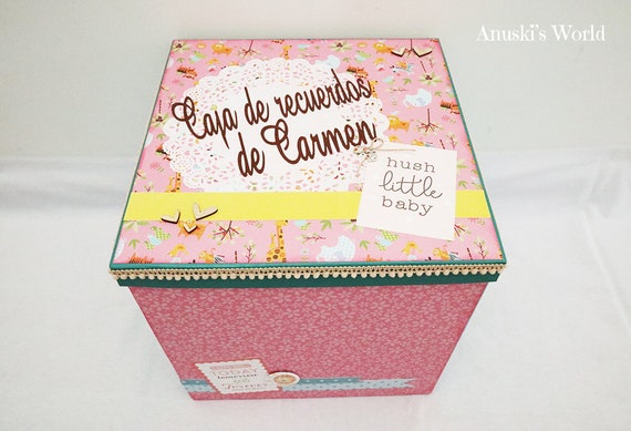 Caja recuerdos bebé grande personalizada, cofre del tesoro para bebés, caja  de memoria, regalo personalizado bebé -  Schweiz