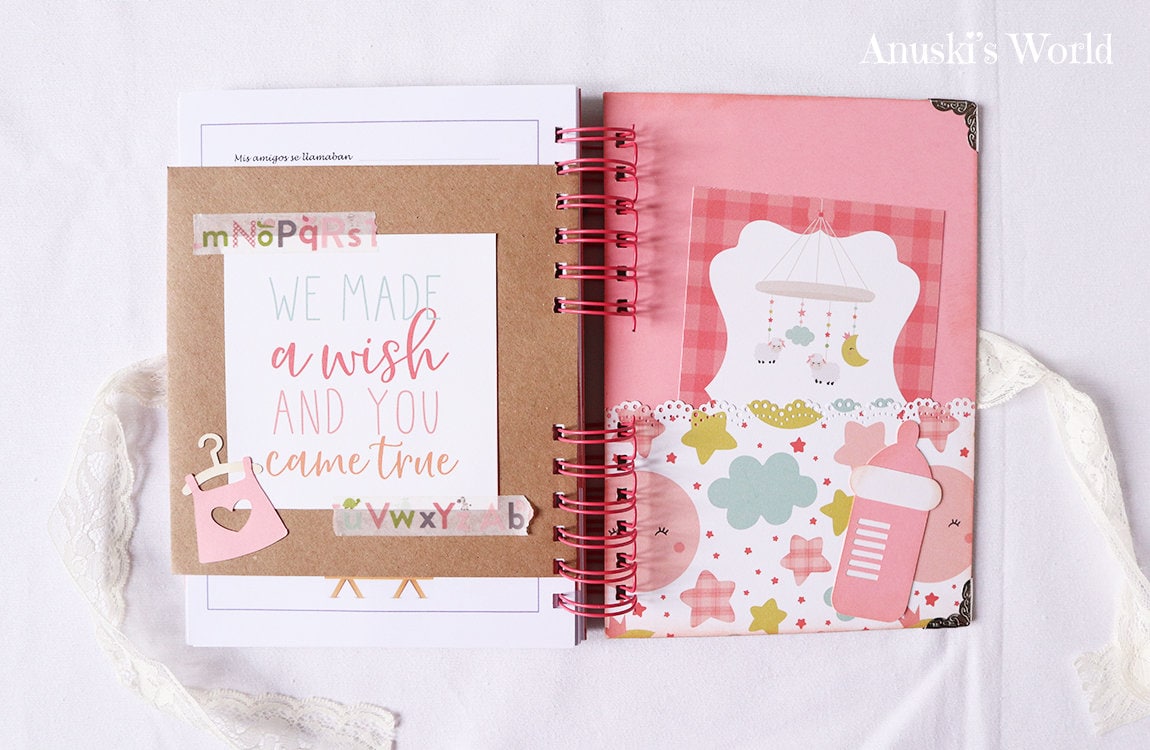 Baby Diary Baby Girl Diary Baby Notebook First Year Diary Etsy