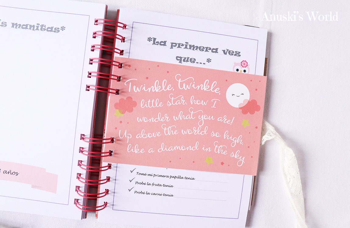 Baby Diary Baby Girl Diary Baby Notebook First Year Diary Etsy