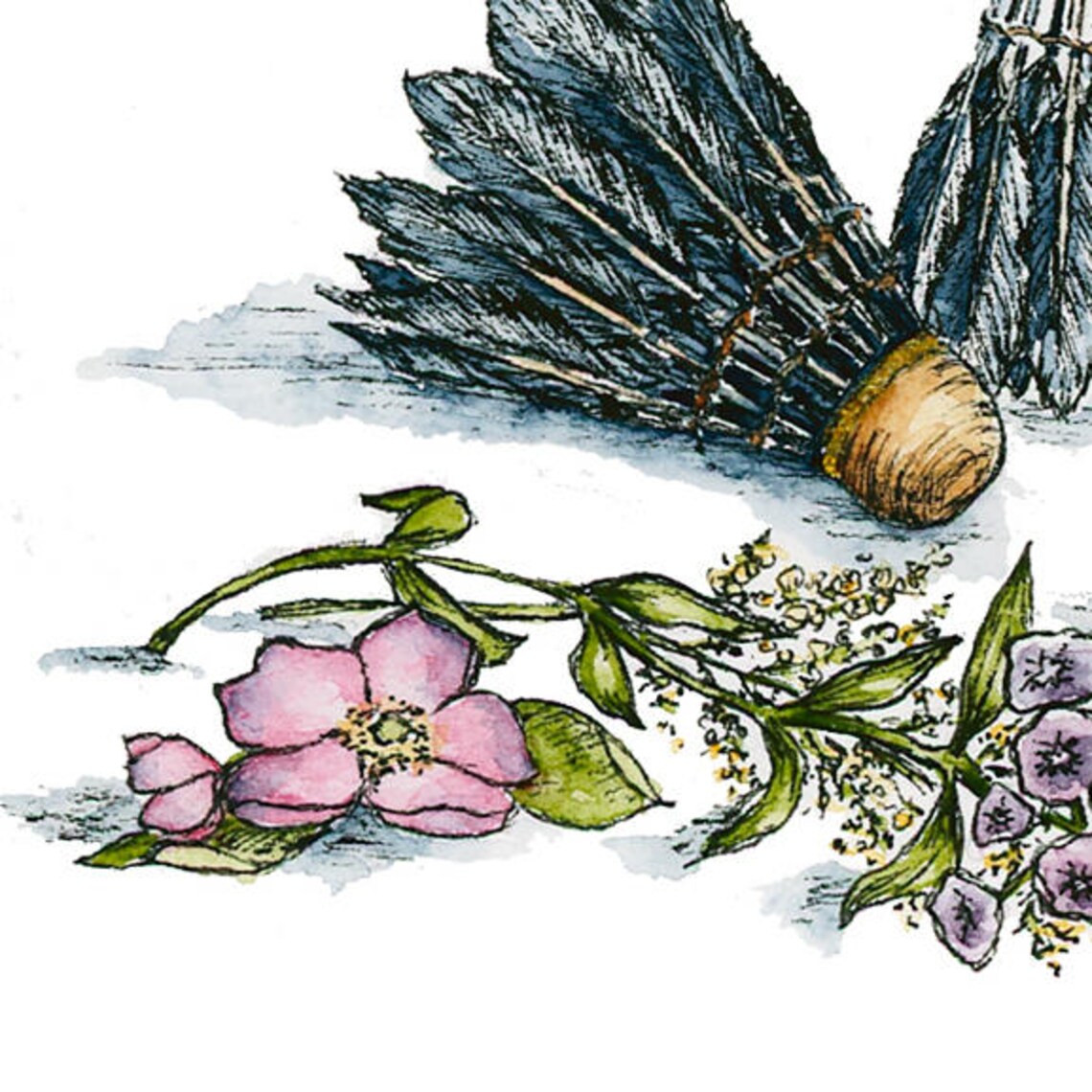 Jane Eyre Print Watercolor Flowers Literary Art Etsy