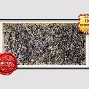 Jackson Pollock One Number 31 Giclee Print Reproduction Painting Large Size Canvas Paper Wall Art Poster Ready to Hang Framed Print