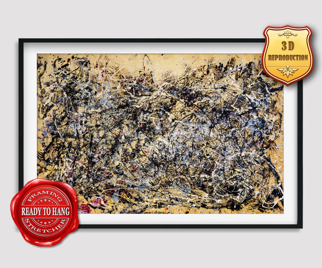 Jackson Pollock Number 1A Giclee Print Texture Gel Reproduction
