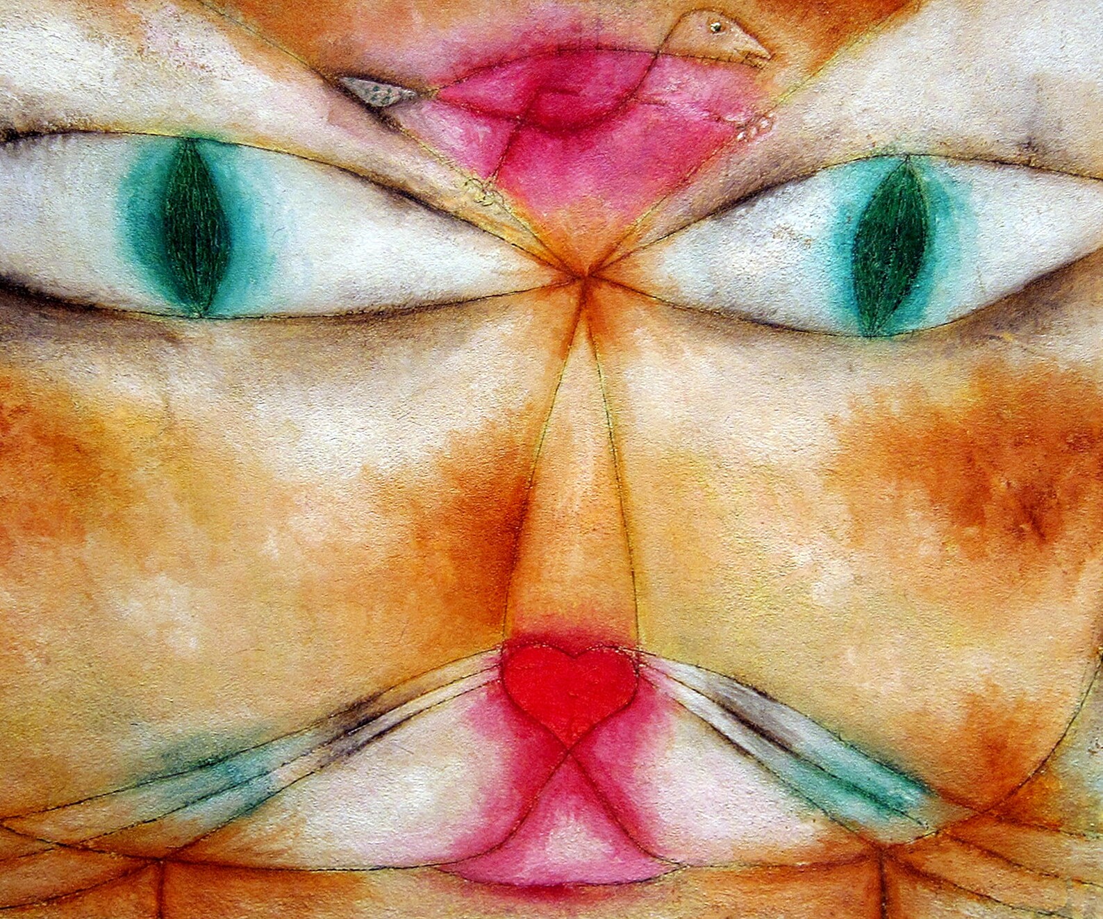 Paul Klee Cat and Bird Giclee Print Texture Gel Reproduction | Etsy