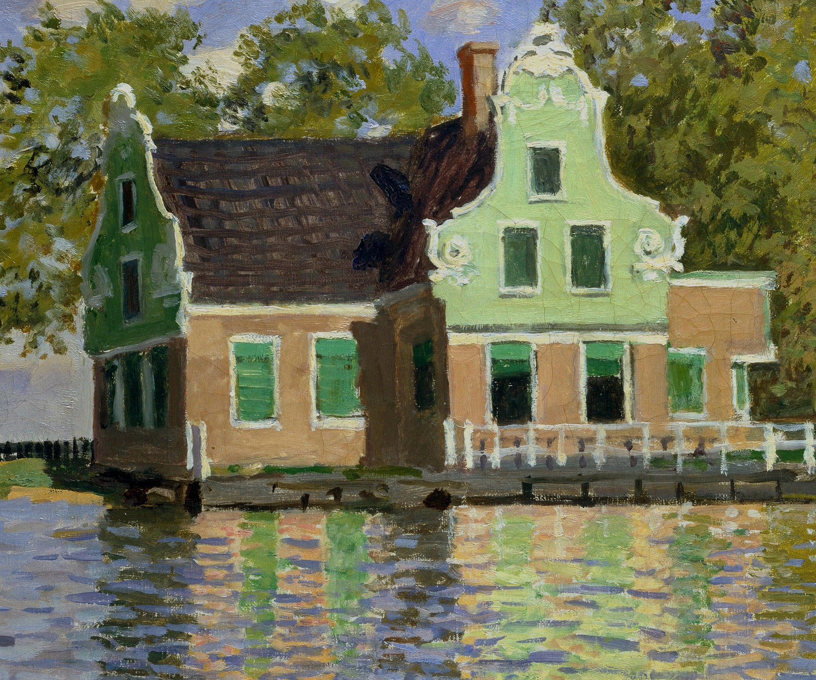 Claude Monet Houses by the Bank of the River Zaan Giclee Print | Etsy