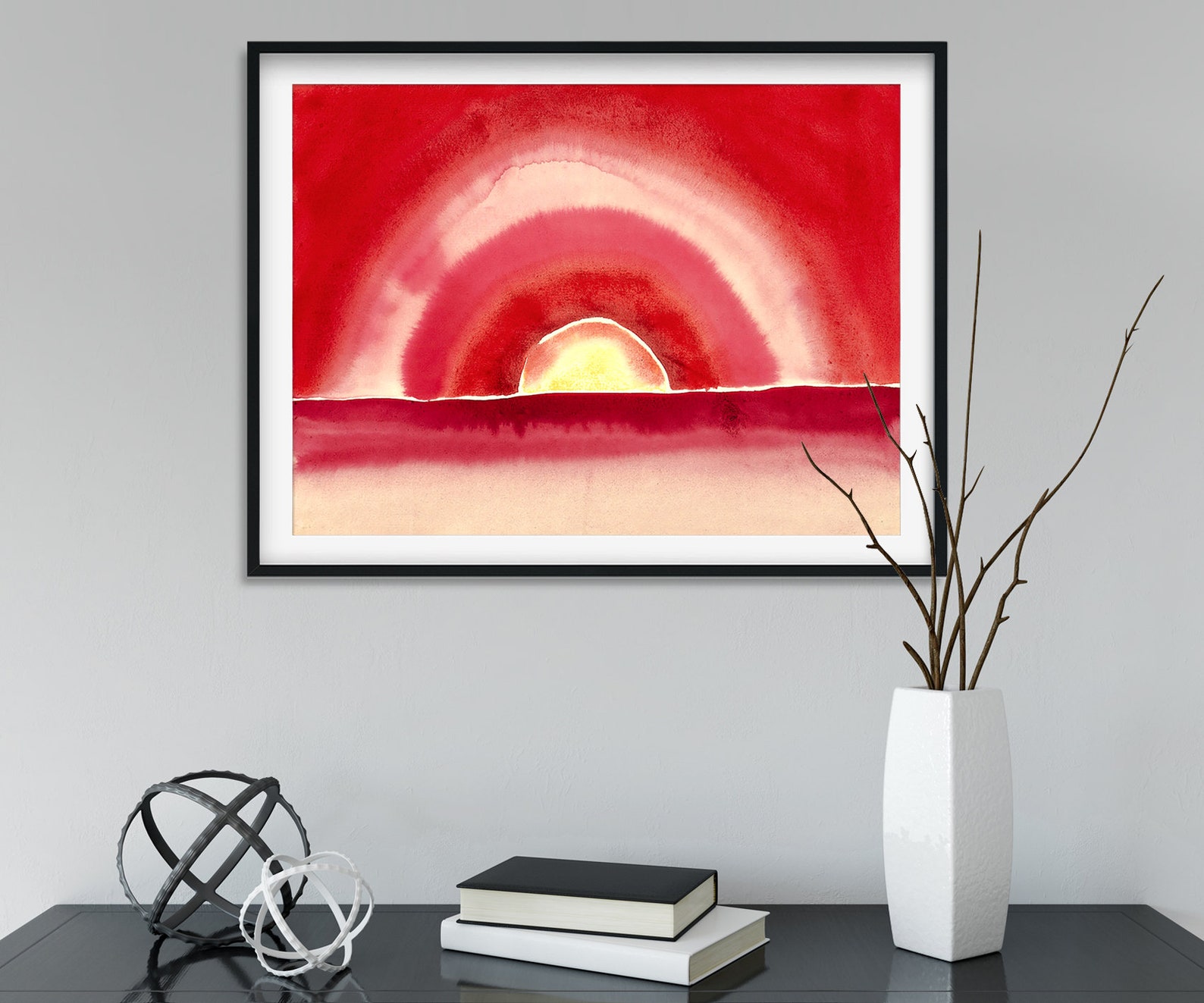 Georgia O'keeffe Sunrise Giclee Print Texture Gel Reproduction Painting ...