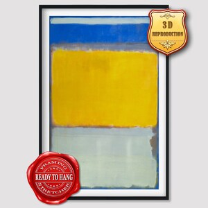 Mark Rothko No 10 Giclee Print Texture Gel Reproduction Painting Large Size Canvas Paper Wall Art Poster Ready to Hang Framed Print