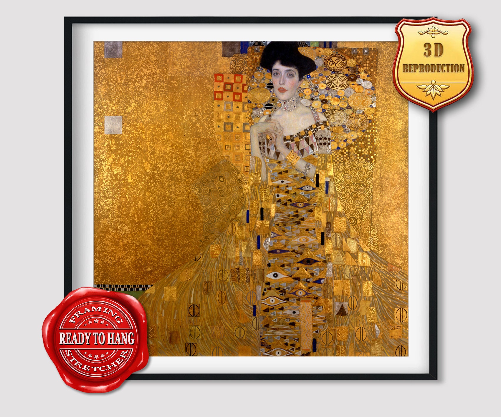 Gustav Klimt Canvas Emilie Adele and Other Golden Women -  Denmark