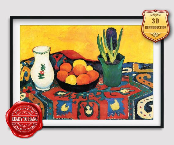 August Macke Four Girls Giclee Print Texture Gel Reproduction Painting Large Size Canvas Paper Wall Art Poster Ready To Hang Framed Print Art Collectibles Prints Delage Com Br