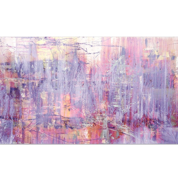 Andris Melngalvis Lilac Fog Giclee Print Reproduction Painting Large Size Canvas Paper Abstract Wall Art Poster Ready to Hang Framed Print