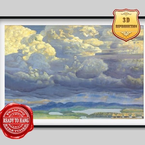 Nicholas Roerich The heavenly battle Giclee Print Reproduction Painting Large Size Canvas Paper Wall Art Poster Ready to Hang Framed Print