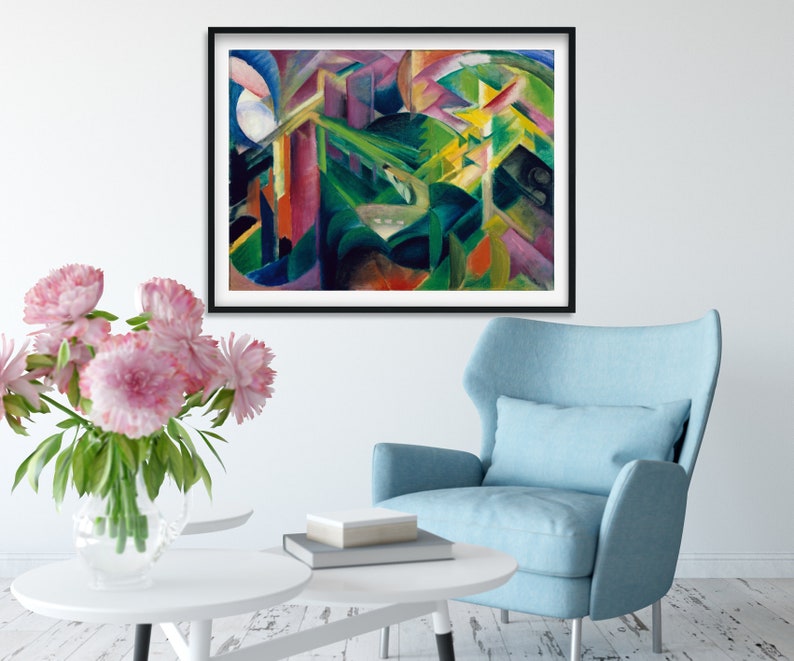 Franz Marc Deer in a Monastery Garden Giclee Print | Etsy