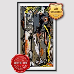 Jackson Pollock Two Giclee Print Texture Gel Reproduction Painting Large Size Canvas Paper Wall Art Poster Ready to Hang Framed Print