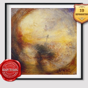 William Turner Light and Colour Giclee Print Reproduction Painting Large Size Canvas Paper Wall Art Poster Ready to Hang Framed Print