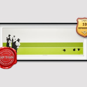 Banksy Bomb Middle England Giclee Print Texture Gel Reproduction Painting Large Size Canvas Paper Wall Art Poster Ready to Hang Framed Print