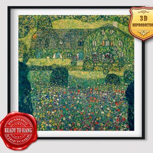 Gustav Klimt A Forester's House in Weissenbach I Giclee Print Reproduction Painting Large Size Canvas Paper Wall Art Poster Ready to Hang