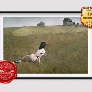 Andrew Wyeth Christina's World Giclee Print Reproduction Painting Large Size Canvas Paper Wall Art Poster Ready to Hang Framed Print