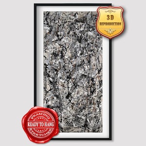 Jackson Pollock Cathedral Giclee Print Texture Gel Reproduction Painting Large Size Canvas Paper Wall Art Poster Ready to Hang Framed Print