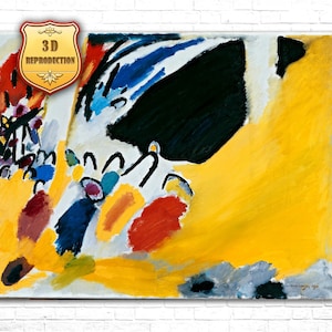 Wassily Kandinsky Impression III Concert Giclee Print Reproduction Painting Large Size Canvas Paper Wall Art Poster Ready to Hang Frame