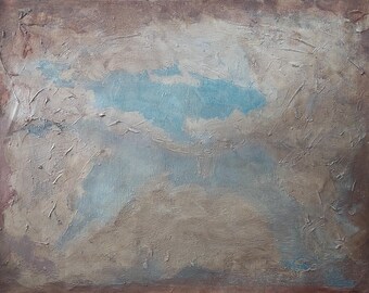Fragments of Silence — Textured Abstract Painting, Neutral Contemporary Wall Art