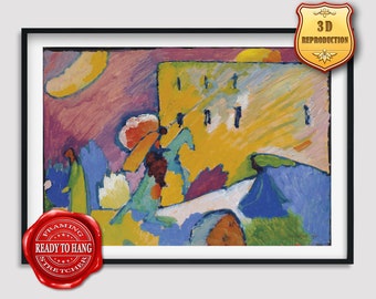 Wassily Kandinsky Improvisation 3 Giclee Print Reproduction Painting Large Size Canvas Paper Wall Art Poster Ready to Hang Framed Print