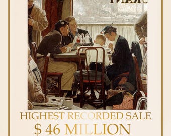 Norman Rockwell Saying Grace Fine Art Print Museum Quality Reproduction Auction Record