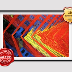 Luigi Russolo The Revolt Giclee Print Texture Gel Reproduction Painting Large Size Canvas Paper Wall Art Poster Ready to Hang Framed Print