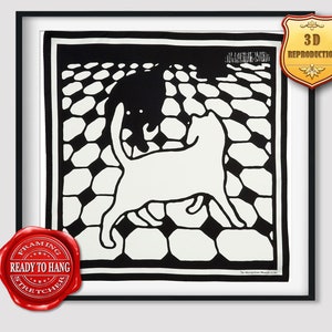 Felix Vallotton Two Cats Giclee Print Texture Gel Reproduction Painting Large Size Canvas Paper Wall Art Poster Ready to Hang Framed Print
