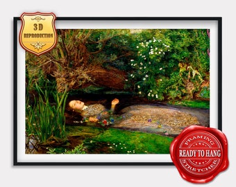 Ophelia by Millais Giclee Print: Pre-Raphaelite Wall Art, Framed Canvas or Paper