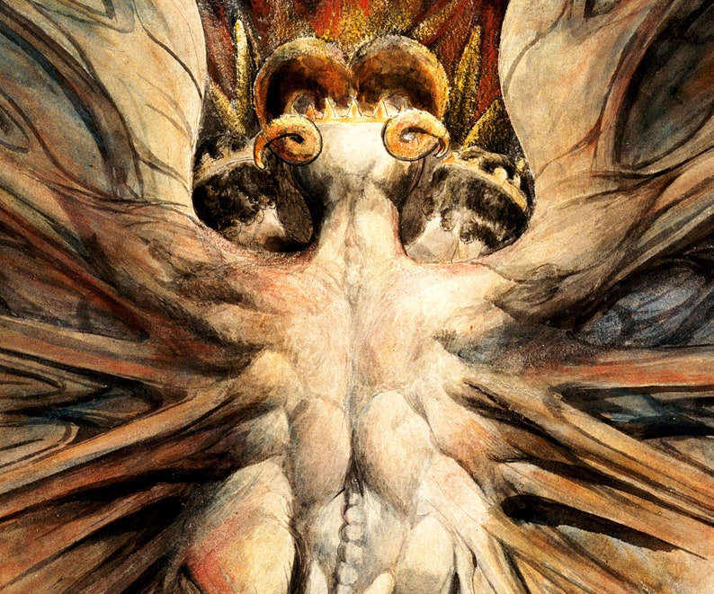 Уильям блейк картины красный дракон