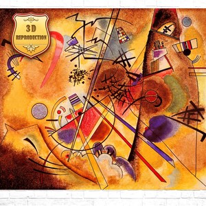 Wassily Kandinsky Small Dream In Red Giclee Print Reproduction Painting Large Size Canvas Paper Wall Art Poster Ready to Hang Framed Print