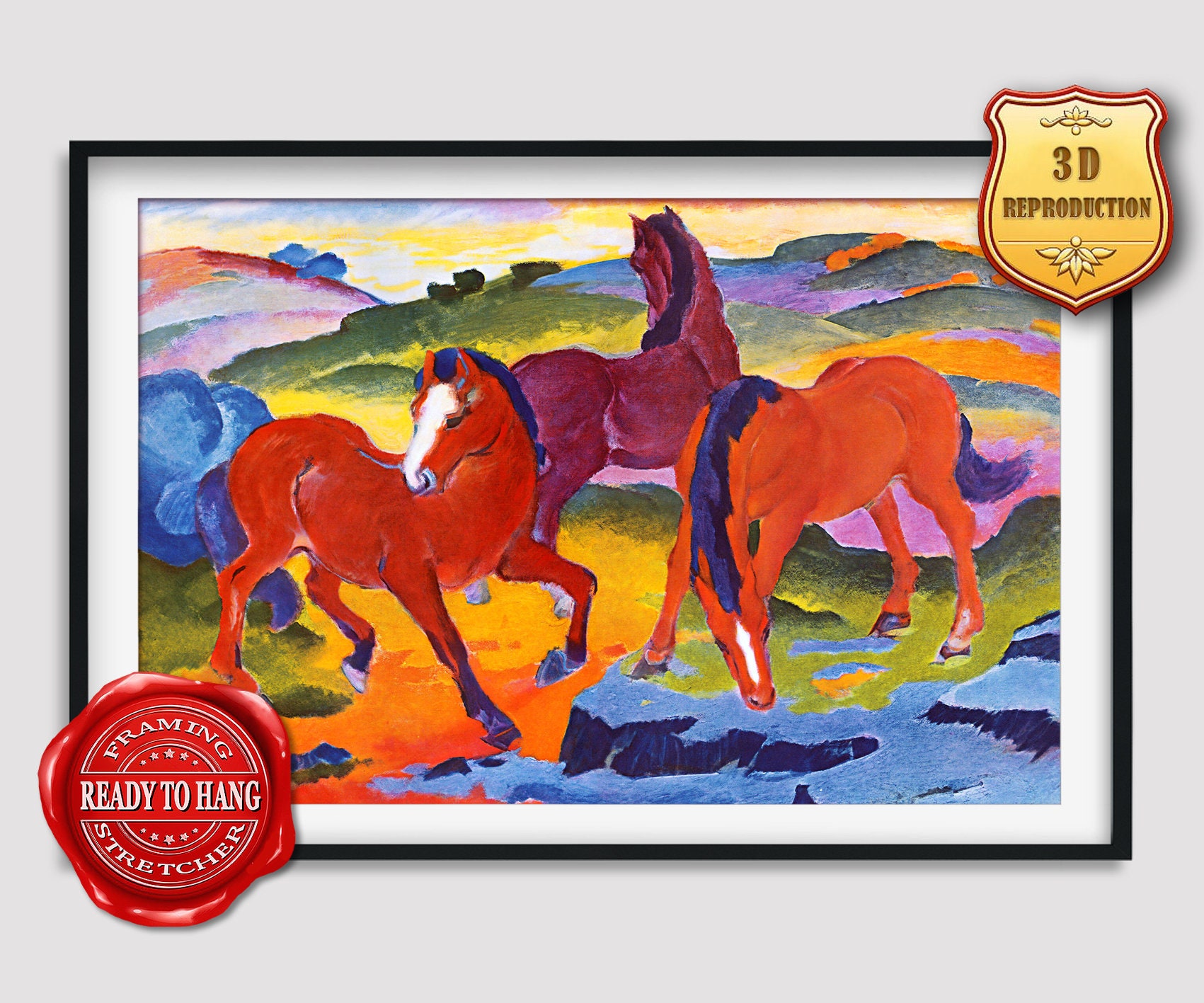 Franz Marc Grazing Horses IV the Red Horses Giclee Print