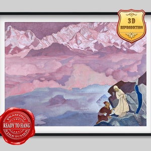 Nicholas Roerich She Who Leads. Giclee Print Reproduction Painting Large Size Canvas Paper Wall Art Poster Ready to Hang Framed Print