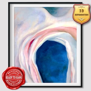 Georgia O'Keeffe Music Pink and Blue No 1 Giclee Print Reproduction Painting Large Size Canvas Paper Wall Art Framed Poster Ready to Hang