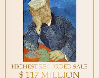 Vincent van Gogh Portrait of Dr Gachet Fine Art Print Museum Quality Reproduction Auction Record