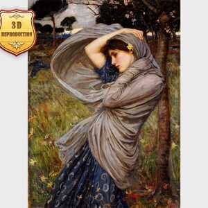 John William Waterhouse Boreas Giclee Print Reproduction Painting Large Size Canvas Paper Wall Art Poster Ready to Hang Framed Print