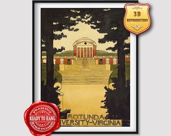 Georgia O'Keeffe Rotunda University of Virginia Giclee Print Reproduction Painting Large Size Canvas Paper Wall Art Poster Ready to Hang